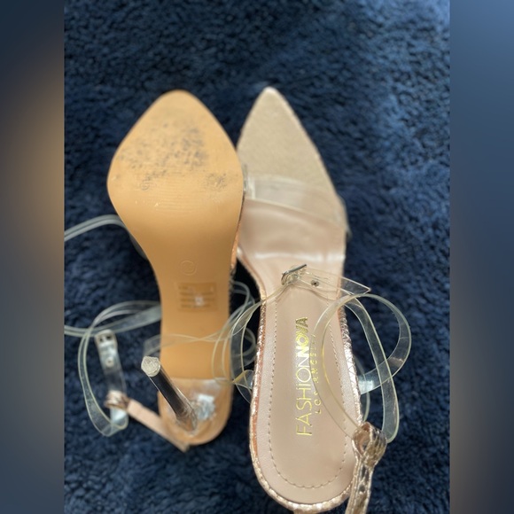 Fashion Nova Rose Gold Women's Heels - Picture 7 of 7